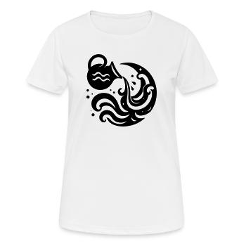 Verseau - T-shirt respirant Femme - blanc - Devant - AI Model Female 172 dark (172cm)