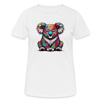 Koala - Frauen T-Shirt atmungsaktiv - Weiß - Vorne - AI Model Female 172 dark (172cm)