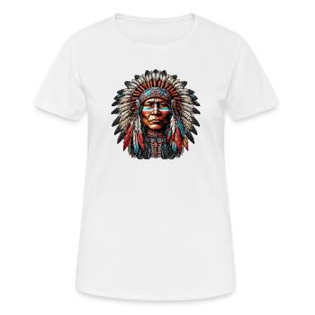 Amerikanisch Indianer Amerikanische Rote Haut - Frauen T-Shirt atmungsaktiv - Weiß - Vorne - AI Model Female 172 dark (172cm)