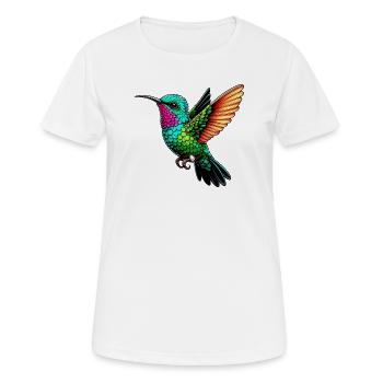 Kolibri - Frauen T-Shirt atmungsaktiv - Weiß - Vorne - AI Model Female 172 dark (172cm)