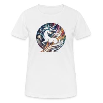 Fantasy Licorne Galaxy Swirl Design - T-shirt respirant Femme - blanc - Devant - AI Model Female 172 dark (172cm)