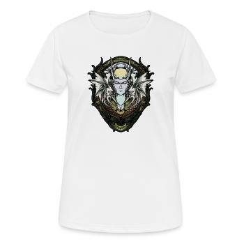 Dunkle Fantasy-Kreatur mit Flügeln. - Frauen T-Shirt atmungsaktiv - Weiß - Vorne - AI Model Female 172 dark (172cm)