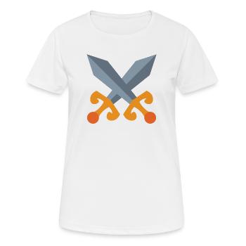 Schwert Kampf - Frauen T-Shirt atmungsaktiv - Weiß - Vorne - AI Model Female 172 dark (172cm)
