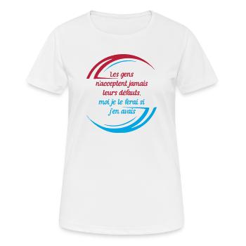 Die Fehler der Menschen - Frauen T-Shirt atmungsaktiv - Weiß - Vorne - AI Model Female 172 dark (172cm)