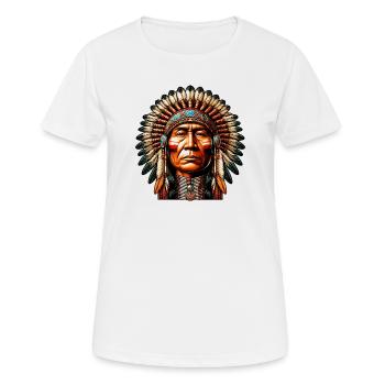 American Indian American Red Skin - Women's Breathable T-Shirt - white - Front - AI Model Female 172 dark (172cm)