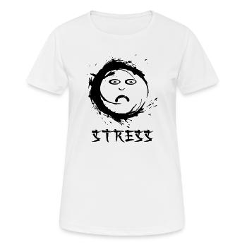 Enzo zen smiley Ensie Stress - T-shirt respirant Femme - blanc - Devant - AI Model Female 172 dark (172cm)