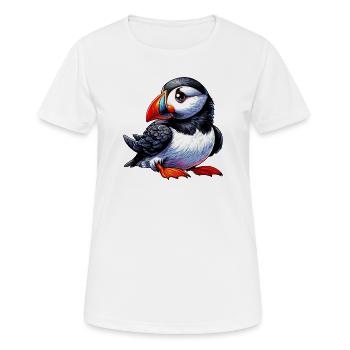 Macareux - T-shirt respirant Femme - blanc - Devant - AI Model Female 172 dark (172cm)