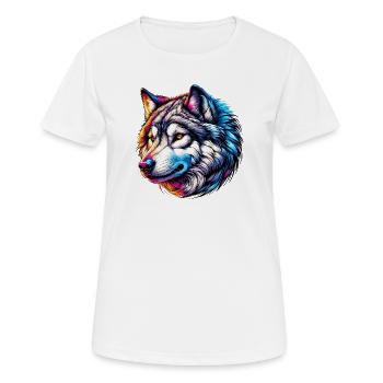 Wolf - Women's Breathable T-Shirt - white - Front - AI Model Female 172 dark (172cm)