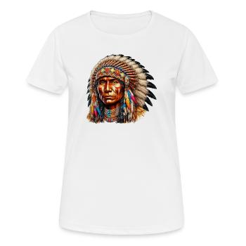 Amerikanisch Indianer Amerikanische Rote Haut - Frauen T-Shirt atmungsaktiv - Weiß - Vorne - AI Model Female 172 dark (172cm)