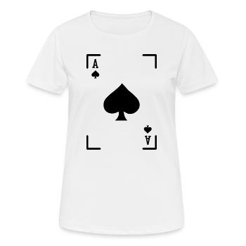 Jeu de cartes Casino Jeux de hasard Poker Loterie - T-shirt respirant Femme - blanc - Devant - AI Model Female 172 dark (172cm)