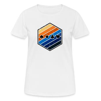 Poker Jeu de cartes Casino Poker Jeux d’argent - T-shirt respirant Femme - blanc - Devant - AI Model Female 172 dark (172cm)