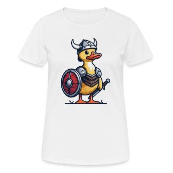 Viking Quack: The Duck of Valhalla - Women's Breathable T-Shirt - white - Front - AI Model Female 172 dark (172cm)