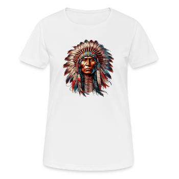 Amerikanisch Indianer Amerikanische Rote Haut - Frauen T-Shirt atmungsaktiv - Weiß - Vorne - AI Model Female 172 dark (172cm)