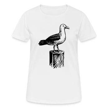 Mouette. Nord. Moin du nord de l’Allemagne. - T-shirt respirant Femme - blanc - Devant - AI Model Female 172 dark (172cm)