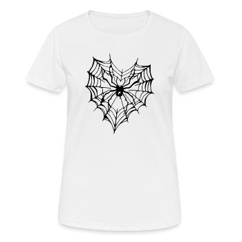 Spinnen Tattoo - Spider Tattoo - Frauen T-Shirt atmungsaktiv - Weiß - Vorne - AI Model Female 172 dark (172cm)