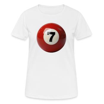 Seven 7 Retro Y2K Coquette Girlcore Billiards Pool - Women's Breathable T-Shirt - white - Front - AI Model Female 172 dark (172cm)