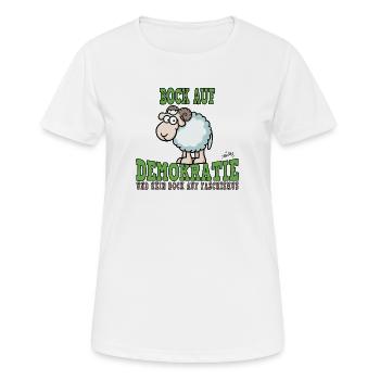 Bock auf Demokratie - Frauen T-Shirt atmungsaktiv - Weiß - Vorne - AI Model Female 172 dark (172cm)