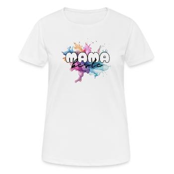 Beste Mama, Muttertag, Mutter, Mami, Supermama - Frauen T-Shirt atmungsaktiv - Weiß - Vorne - AI Model Female 172 dark (172cm)