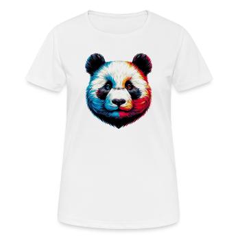 Panda - Frauen T-Shirt atmungsaktiv - Weiß - Vorne - AI Model Female 172 dark (172cm)