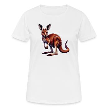 Kangourou - T-shirt respirant Femme - blanc - Devant - AI Model Female 172 dark (172cm)
