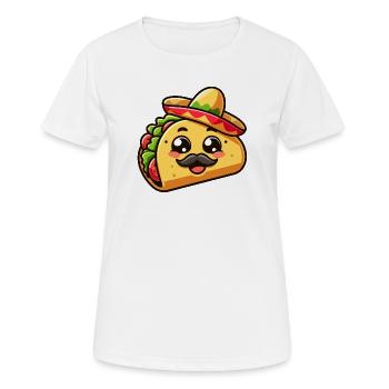 Fiesta Taco : le savoureux Senor - T-shirt respirant Femme - blanc - Devant - AI Model Female 172 dark (172cm)