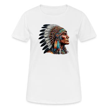 Amerikanisch Indianer Amerikanische Rote Haut - Frauen T-Shirt atmungsaktiv - Weiß - Vorne - AI Model Female 172 dark (172cm)