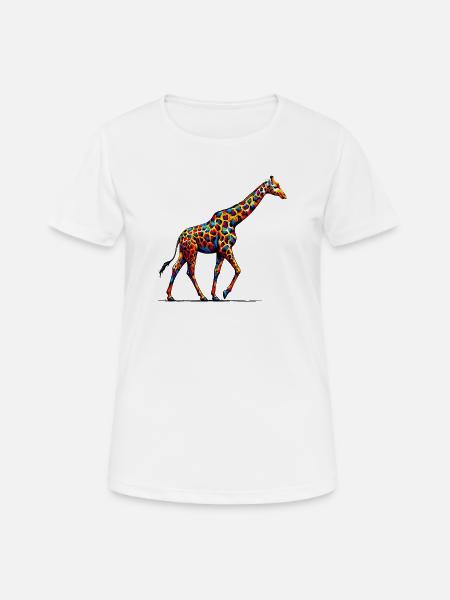 Giraffe - Frauen T-Shirt atmungsaktiv - Weiß