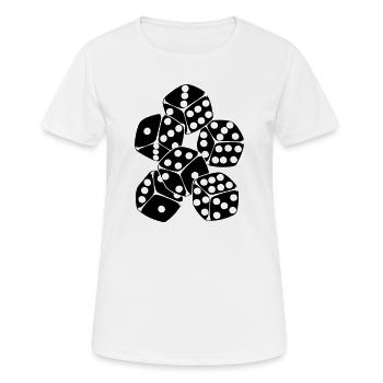 Sechs Würfel - Frauen T-Shirt atmungsaktiv - Weiß - Vorne - AI Model Female 172 dark (172cm)
