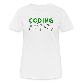 Coden Développeur Programmeur Développeur Web Dicton - T-shirt respirant Femme - blanc - Devant - AI Model Female 172 dark (172cm)