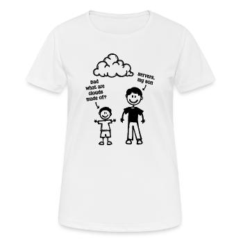 Correction des bugs de la déclaration de skripting Bugs des développeurs - T-shirt respirant Femme - blanc - Devant - AI Model Female 172 dark (172cm)