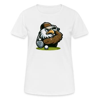 Eagle Ace : le pro du golf - T-shirt respirant Femme - blanc - Devant - AI Model Female 172 dark (172cm)