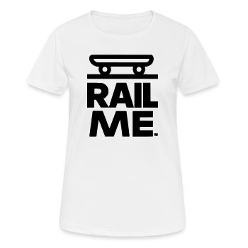 Rail - skateboard - Women's Breathable T-Shirt - white - Front - AI Model Female 172 dark (172cm)