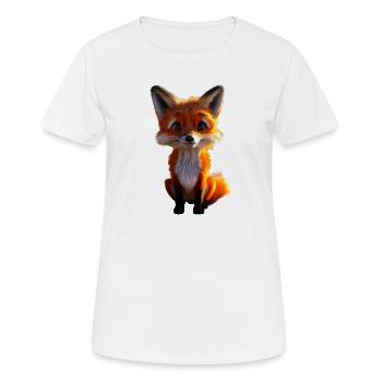 Renard J’aime les renards Renard roux Renard mignon sauvage - T-shirt respirant Femme - blanc - Devant - AI Model Female 172 dark (172cm)