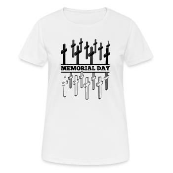 Memorial Day 2024 3 - Women's Breathable T-Shirt - white - Front - AI Model Female 172 dark (172cm)