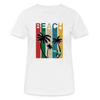 Colored Beach Fun - Women's Breathable T-Shirt - white - Front - AI Model Female 172 dark (172cm)