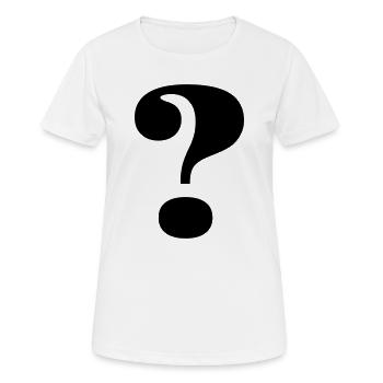 Grand point d’interrogation - T-shirt respirant Femme - blanc - Devant - AI Model Female 172 dark (172cm)