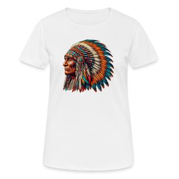 American Indian American Red Skin - Women's Breathable T-Shirt - white - Front - AI Model Female 172 dark (172cm)