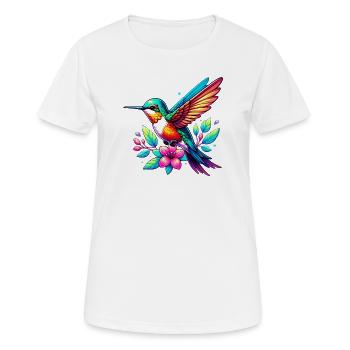 Kolibri - Frauen T-Shirt atmungsaktiv - Weiß - Vorne - AI Model Female 172 dark (172cm)
