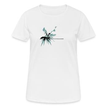 Flore de la sérénité - T-shirt respirant Femme - blanc - Devant - AI Model Female 172 dark (172cm)