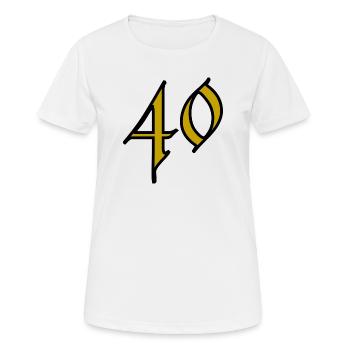 40. 40 ANS. 40e ANNIVERSAIRE. ANNIVERSAIRE 40 ANS. - T-shirt respirant Femme - blanc - Devant - AI Model Female 172 dark (172cm)