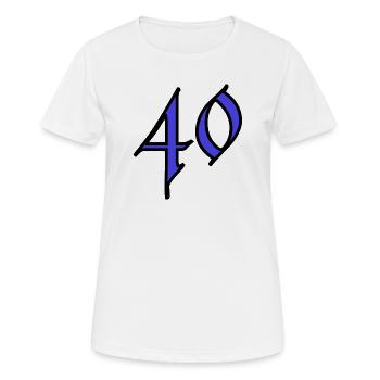 40. 40 JAHRE. 40. JAHRESTAG. 40-JÄHRIGES JUBILÄUM. - Frauen T-Shirt atmungsaktiv - Weiß - Vorne - AI Model Female 172 dark (172cm)