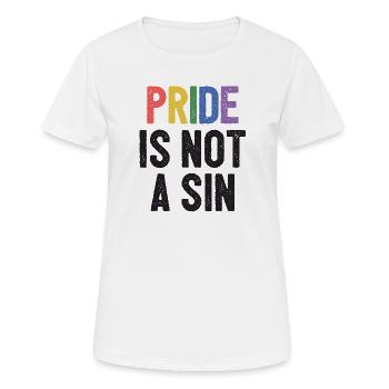 LGBTQ Pride Month - Pride is Not a Sin - Women's Breathable T-Shirt - white - Front - AI Model Female 172 dark (172cm)
