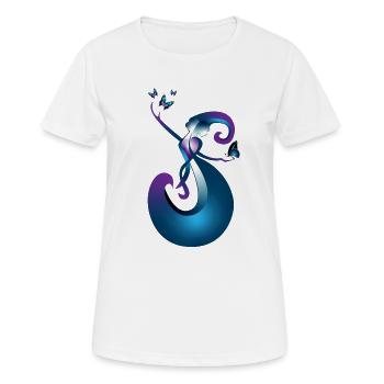 Geben Empfangen - Frauen T-Shirt atmungsaktiv - Weiß - Vorne - AI Model Female 172 dark (172cm)