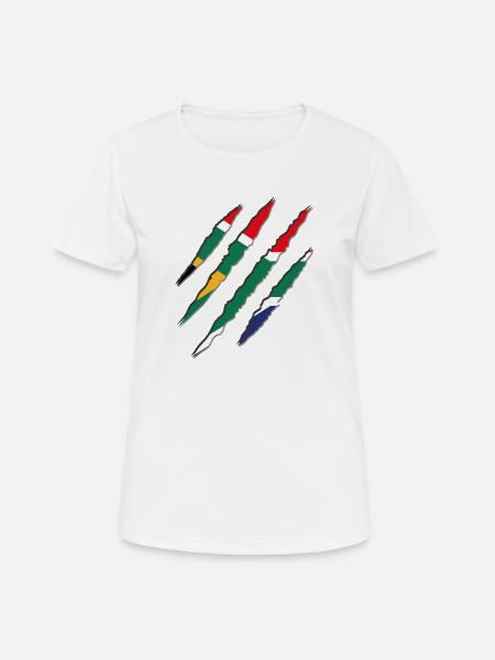 Südafrika Krallen - Frauen T-Shirt atmungsaktiv - Weiß