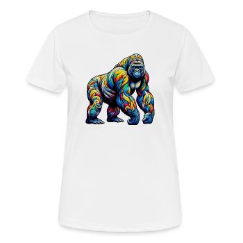 Gorilla - Frauen T-Shirt atmungsaktiv - Weiß - Vorne - AI Model Female 172 dark (172cm)