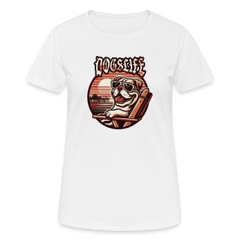 T-Shirt Usedom pour chien – Ostsee Streetwear Design - T-shirt respirant Femme - blanc - Devant - AI Model Female 172 dark (172cm)