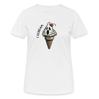 Je crie. Design amusant - T-shirt respirant Femme - blanc - Devant - AI Model Female 172 dark (172cm)