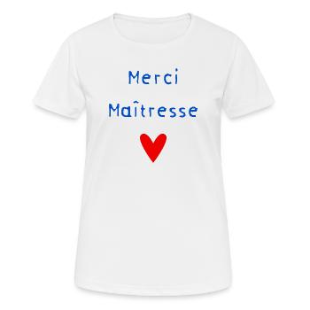 VIELEN DANK. GELIEBTE. DANKE HERRIN. GELIEBTE - Frauen T-Shirt atmungsaktiv - Weiß - Vorne - AI Model Female 172 dark (172cm)