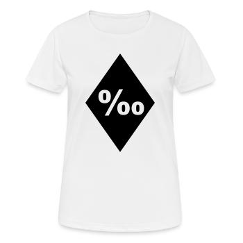 Élément de chapitre Promille (JGA MC-Rocker-Style) - T-shirt respirant Femme - blanc - Devant - AI Model Female 172 dark (172cm)