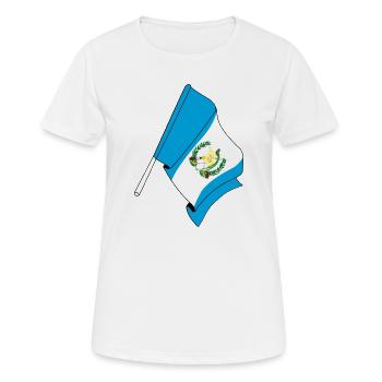 Flagge Guatemala - Frauen T-Shirt atmungsaktiv - Weiß - Vorne - AI Model Female 172 dark (172cm)